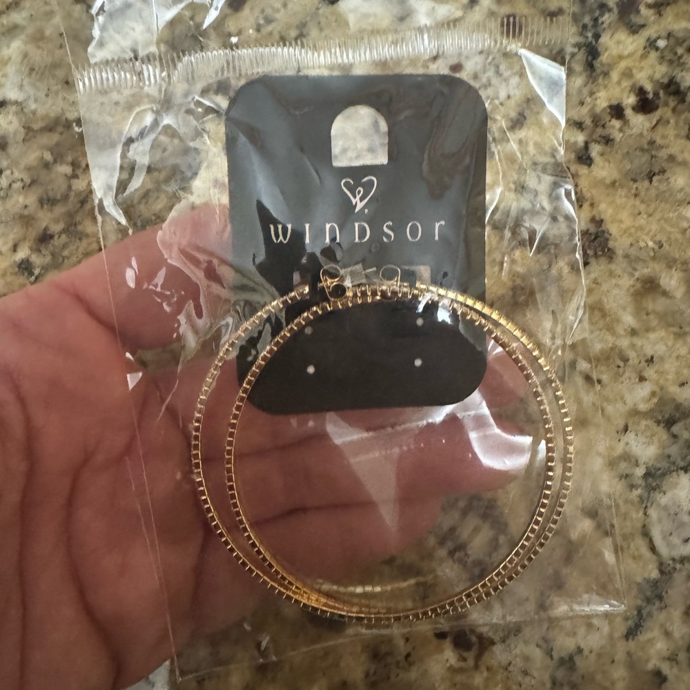 Windsor Shimmering Gold Hoop Earrings